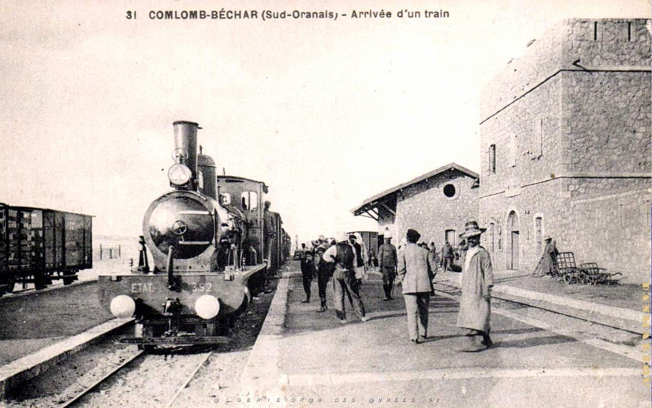 Colomb-Bechar - Gare - Arrivee d'un Train.jpg